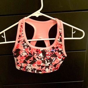 Pink sports bra